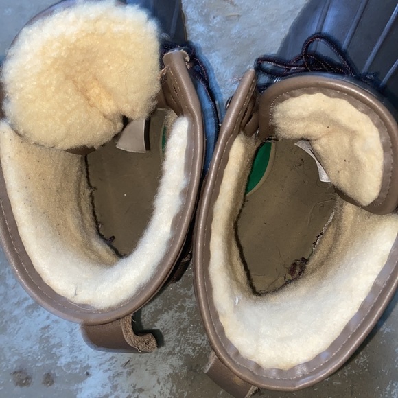 Shearling lined LL Bean Boots, Quilted pattern Brown - Picture 4 of 8